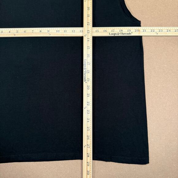 Vintage 2005 Skull Bone Biker Muscle Tee Lightning Skull Tank Top Black L Y2K - Picture 7 of 7